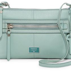 Fossil Dawson Leather Crossbody SEA GLASS