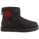 Incaltaminte Femei UGG UGG Australia Classic Mini Plaid Boots - Leather BLACK (01)