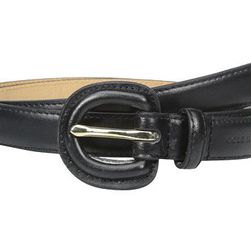 Accesorii Femei Cole Haan 78quot Dress Calf Belt with Matching Covered Buckle Black