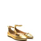 Incaltaminte Femei CheapChic Make It A Point Metallic Flats Gold