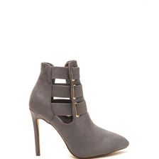 Incaltaminte Femei CheapChic Three Pointer Elastic Strap Booties Grey