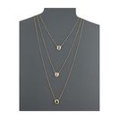 Bijuterii Femei Cole Haan 3 Station Long Necklace GoldRose QuartzRhodochrositeDark Pink