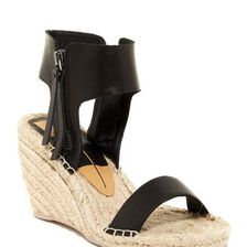 Incaltaminte Femei Dolce Vita Gisele Wedge Sandal BLACK LEATHER
