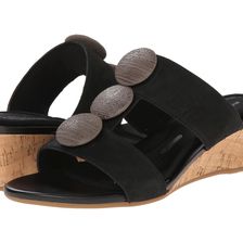 Rockport Total Motion 55mm Stone Ornament Slide Wedge Sandal Black