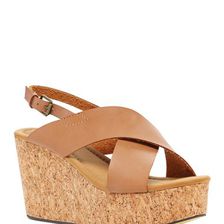 Incaltaminte Femei Michael Antonio Great Wedge Sandal Whiskey