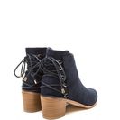 Incaltaminte Femei CheapChic Ring Leader Lace-up Chunky Booties Navy