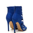 Incaltaminte Femei CheapChic Night Life Caged Faux Suede Heels Blue
