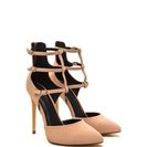 Incaltaminte Femei CheapChic New Age Pointy Caged Faux Nubuck Heels Nude