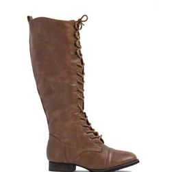 Incaltaminte Femei CheapChic Lace-up 2 It Faux Leather Boots Tan