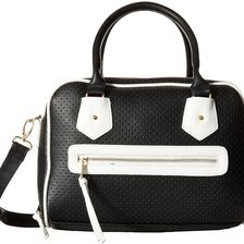 Gabriella Rocha Mia Perforated Color Block Satchel Black/Bone