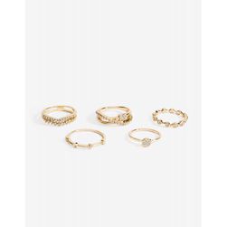 Bijuterii Femei CheapChic Delicate Rhinestone Ring Set Gold