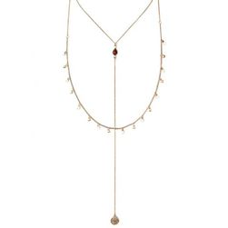 Bijuterii Femei Forever21 Drop Chain Layered Necklace Antique goldclear
