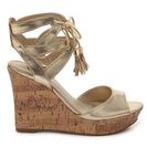 Incaltaminte Femei G by GUESS Estes Wedge Sandal Gold Metallic