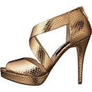 Incaltaminte Femei Michael Kors Ariel Platform Pale Gold Metallic Snake