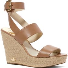 Michael Kors Poesy Ankle Strap Wedge Dark Khaki