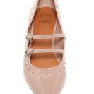 Incaltaminte Femei 14th Union Chanda Studded Double Mary Jane Flat NUDE FAUX PATENT