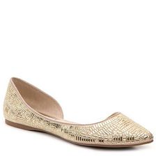 Incaltaminte Femei Steve Madden Elements Flat NudeGold Metallic