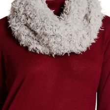 Accesorii Femei David Young Cozy Plush Faux Fur Infinity Scarf GREY