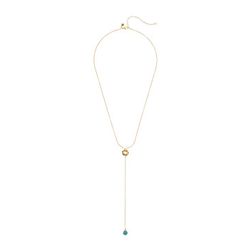 Bijuterii Femei Rebecca Minkoff Open Cube Y Necklace 12K with Turquoise and Crystal