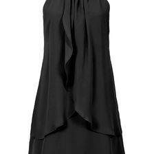 Rochie din şifon cu colier decorativ 