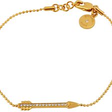 Michael Kors Gold-tone Beaded Bracelet with Crystallized Arrow Charm MKJ3934710 N/A