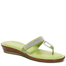 Incaltaminte Femei Italian Shoemakers Rhinestone Wedge Sandal Lime Green