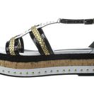 Incaltaminte Femei Just Cavalli Calf and Patent Leather with Rope and Cork Off-White
