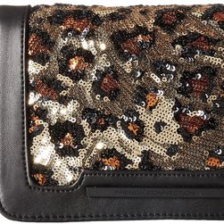 French Connection Vanessa Clutch Black/Leopard Lamb PU/Sequins