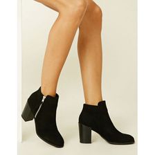 Incaltaminte Femei Forever21 Faux Suede Ankle Booties Black