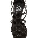 Incaltaminte Femei Delman Scandal Heeled Sandal BLACK NAPPA-CALFSKIN