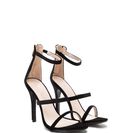 Incaltaminte Femei CheapChic Velvet Ropes Skinny Strappy Heels Black