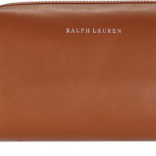 Ralph Lauren Nappa Leather Cosmetic Pouch RL Gold