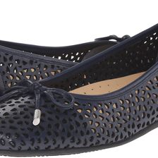 Trotters Sante Laser Navy Vegetable Calf Leather Laser Cut