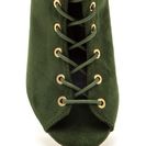 Incaltaminte Femei CheapChic Set To Launch Faux Suede Lace-up Booties Huntergreen