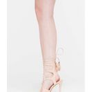 Incaltaminte Femei CheapChic Boho Cues Caged Lace-up Heels Nude
