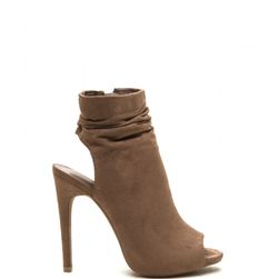 Incaltaminte Femei CheapChic Undeniable Style Faux Suede Booties Taupe