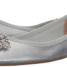 Badgley Mischka Abella II Silver Metallic Kid Suede