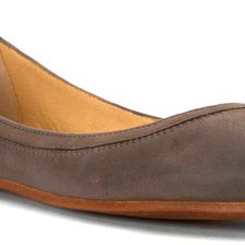 Frye Carson Ballet Charcoal Soft Nubuck