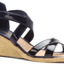 Ralph Lauren Cortney Wedge Navy Patent Stretch