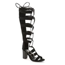 Incaltaminte Femei Qupid Lucite Gladiator Sandal Black