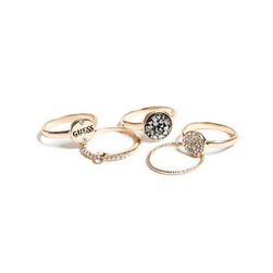 Bijuterii Femei GUESS Gold-Tone Stackable Ring Set gold