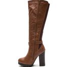 Incaltaminte Femei CheapChic Chunky Factor Faux Leather Lug Boots Chestnut