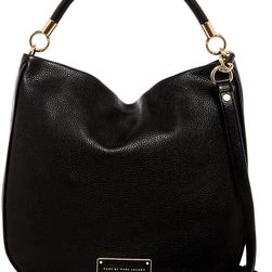 Marc by Marc Jacobs Leather Hobo BLACK