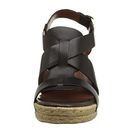 Incaltaminte Femei Cole Haan Breecey Wedge Black LeatherDarkNatural JuteDark Brown Stacked