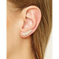 Bijuterii Femei Forever21 Geo Rhinestone Ear Pins Silverclear