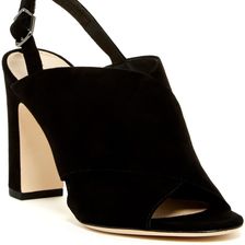 Via Spiga Amya Suede Sling Back Sandal BLACK SUEDE