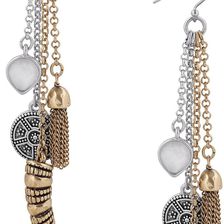 Lucky Brand Horn Drop Earrings MULTI