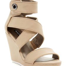 Incaltaminte Femei Michael Antonio Gwin Wedge Sandal NATURAL