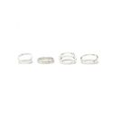 Bijuterii Femei Forever21 Rhinestone Cutout Ring Set Silverclear