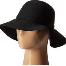Steve Madden Felt Floppy Hat w/ Self Band Black
